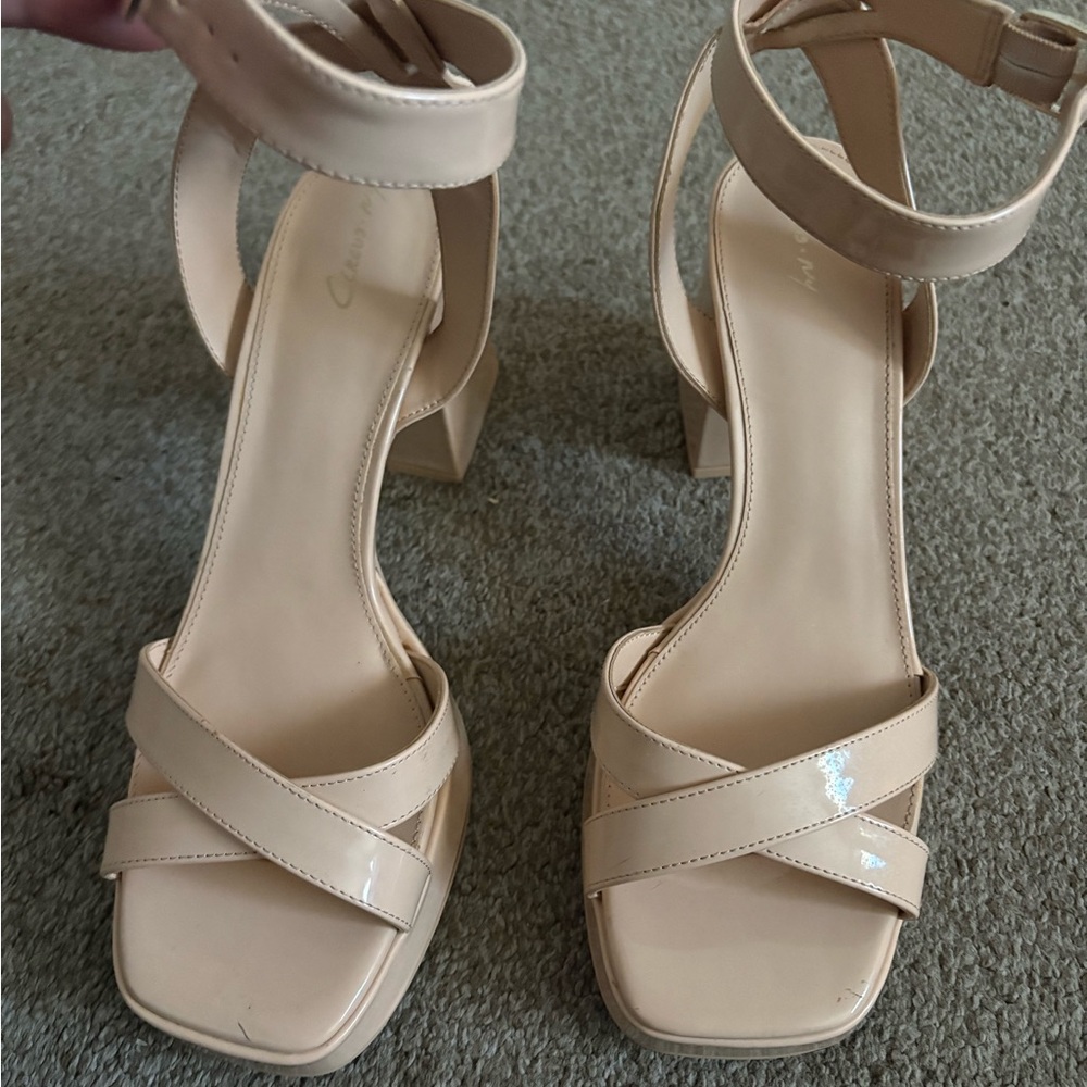 Sam Edelman Nude Strappy Heels